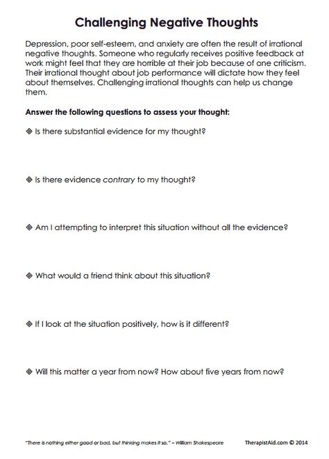 Challenging Negative Thoughts Preview Challenge Your Thoughts, Thought Challenging Worksheets, Cbt Questions, Negative Thoughts Worksheet, Thoughts Worksheet, Challenging Negative Thoughts, Cognitive Distortions Worksheet, Group Therapy Activities, Cbt Worksheets