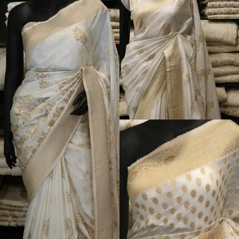 White Saree Wedding, Sequins Lehenga Choli, Asian Traditional Clothes, Katan Saree, Party Wear Sarees Online, Bridal Anklet, Embroidery Blouses, Sarees For Girls, Raw Silk Lehenga