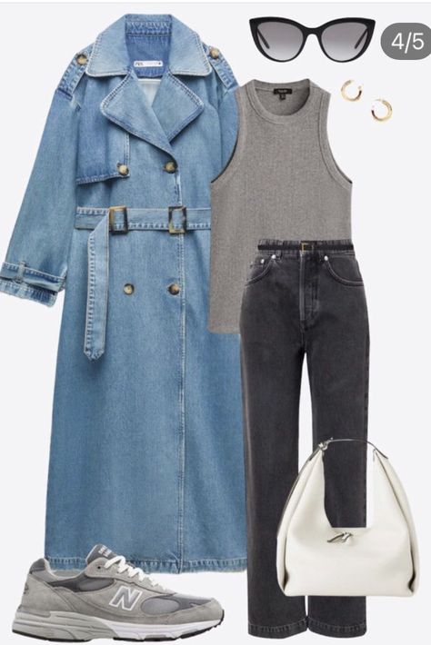 Denim Trench Coat Outfit, Denim Coat Outfit, Fall Jackets Outfit, Trench Outfit, Trench Coat Outfit, Denim Jacket Outfit, Denim Trench Coat, Estilo Hippie, Winter Fashion Outfits Casual