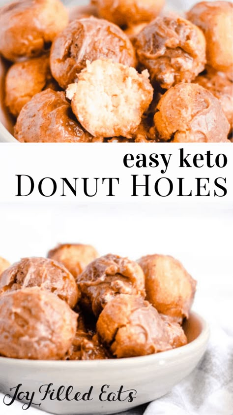 Keto Donut Holes Recipe, Keto Donut Holes, Low Carb Donut, Thm Sweets, Baked Donut, Thm Breakfast, Keto Cupcakes, Keto Breakfasts, Keto Donuts