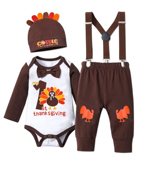 My First (As an Amazon Associate I earn from qualifying purchases) Thanksgiving Dinner Outfit, Boy Thanksgiving Outfit, My First Thanksgiving, Turkey Print, Thanksgiving Baby Outfits, Thanksgiving Outfits, Thanksgiving Baby, First Thanksgiving, Suspender Pants