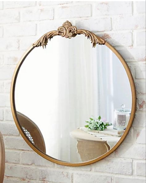 French Cottage Mirror, French Country Nursery Girl, French Country Entryway Ideas, Country Bathroom Mirrors, French Country Powder Room, French Country Mirror, French Country Nursery, Cottage Mirror, French Country Entryway