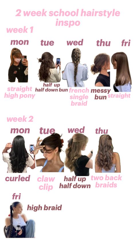 #fyp Hairstyle Examples, Cute Hairstyles For School, Easy Hairstyles For Thick Hair, Hair Inspiration Long, School Hair, Hair Tips Video, Hairdos For Curly Hair, Hair Stylies, Hair Stylist Life