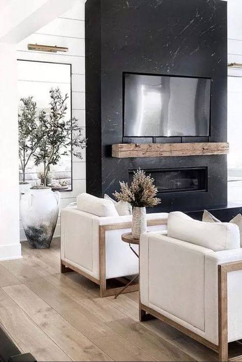 Casa Country, Small Living Room Ideas, Living Room Decor Fireplace, Home Fireplace, Room Remodeling, Living Room Inspo, A Living Room, Living Room Ideas, Small Living Rooms