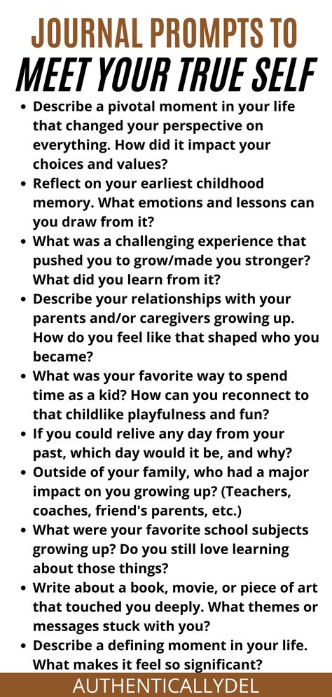 self-discovery journal prompts to get to know yourself Write Your Personal History, Authenticity Journal Prompts, Who Am I Prompts, New Job Journal Prompts, Personal History Journal Prompts, Identity Journal Prompts, Journal Prompts To Understand Yourself, Authentic Self Journal Prompt, Writing Prompts Journal Self Discovery