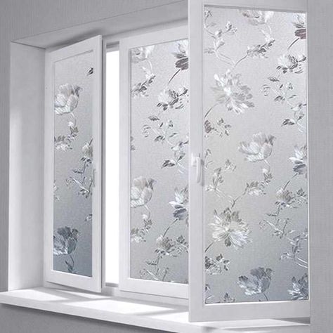 No Glue 3D Laser Electrostatic Glass Film For Move Doors and Windows Flower Paper Drop Shipping Sunshade Opaque Window Stickers| | - AliExpress Window Glass Design, Window Privacy Film, Diy Wall Decals, Doors Interior Modern, Door Glass Design, Privacy Film, Window Privacy, Window Film Privacy, Window Films