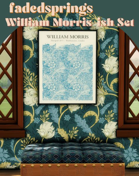 Sims 4 Custom Content Patreon, Sims 4 Couple Poses, William Morris Wallpaper, Anthropologie Home, Vintage House Plans, Sims 4 Expansions, Sims 4 Cc Folder, 4 Wallpaper, Sims 4 Cc Packs