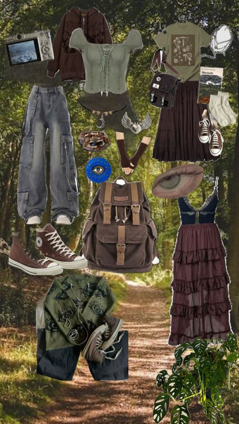 grunge fairycore outfit ideas!! Dark Fairy Core Outfits, Fairycore Outfit Ideas, Fairy Grunge Aesthetic Outfit, Grunge Fairycore Outfits, Grunge Outfits Aesthetic, Fairycore Aesthetic Outfits, Grunge Outfits Fall, Fairy Core Outfits, Fairycore Outfit