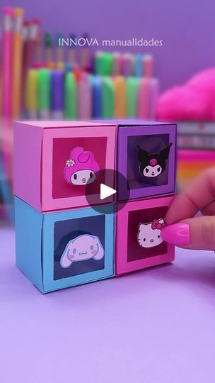 DIY Cajitas organizadoras de papel #reels #manualidades #manualidadesfaciles #manualidadesconpapel #sanrio #diy | Innova Manualidades | Global Genius · Always Been Your Life