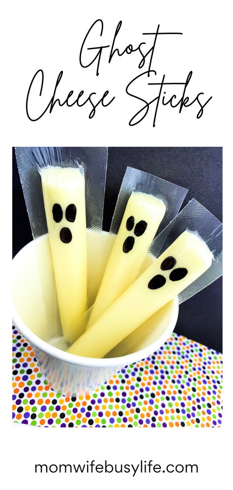 Halloween String Cheese Ideas, Ghost String Cheese, Halloween Cheesesticks, Cheese Stick Ghosts, Ghost Cheese Sticks, Halloween Cheese Sticks, Ghost Themed Food, Unique Halloween Party Ideas, Halloween Snacks For Kids