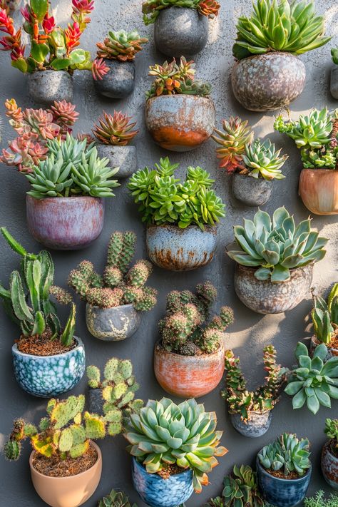 Transform your space with succulent and cactus wall decor! These low-maintenance plants thrive in bright light and require minimal watering. #PlantDecor #Succulents Cactus Wall Decor, Houseplant Decor, Friend Vibes, Arizona Decor, Cactus Wall, Green Oasis, Wall Decor Ideas, Low Maintenance Plants, Succulent Garden