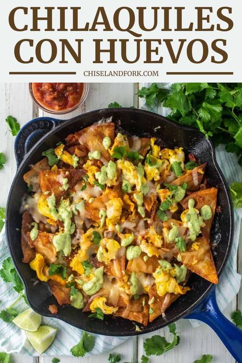 Chilaquiles With Scrambled Eggs, Mexican Breakfast Recipes Chilaquiles, Mexican Breakfast Chilaquiles, Easy Chillaquilles Recipe, Chiliquelies Breakfast, Chiliquillas Recipe Breakfast Easy, Chilliquelles Recipe, Chilliquelles Breakfast Recipe, Mexican Chilaquiles Recipe