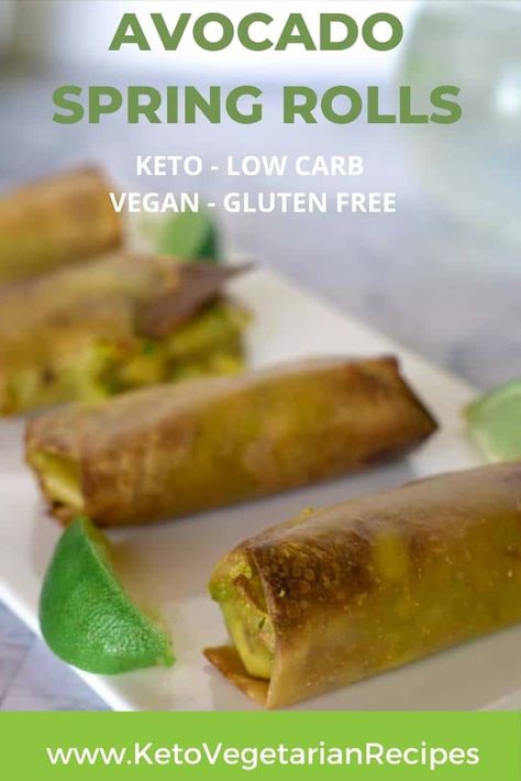 Spring Recipes Vegetarian, Dessert Spring, Avocado Keto, Avocado Snack, Coconut Wraps, Spring Recipes Dinner, Spring Recipes Dessert, Spring Roll Recipe, Lchf Recipes