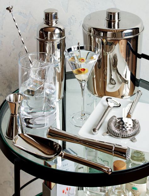 Round Bar Cart, Bar Cart Essentials, Craft Cocktail, Bar Tool Set, Bar Spoon, Cocktail Set, Stainless Steel Bar, Steel Bar, Cocktail Shaker