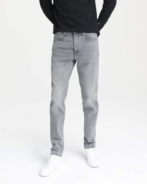 Light Grey Jeans Outfit, Grey Jeans Outfit, Gray Denim Pants, Grey Jeans Men, Denim Jeans Outfit, Jeans Outfit Men, Grey Denim Jeans, Black Jeans Outfit, Mens Fashion Casual Outfits