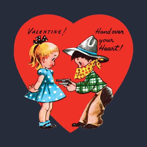 Cowboy Valentines, Valentines Illustration, Cowboy Gifts, Valentine Images, Blond Amsterdam, Vintage Valentine Cards, Retro Valentines, Vintage Valentine, My Funny Valentine