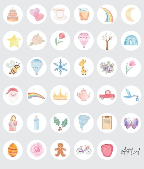 Instagram Story Highlight Icons, Blog Branding & Watercolor Clipart - Hand Painted Watercolor, 100% Royalty Free, Digital🎨#Instagram_Highlight_Covers_Colourful #Instagram_Story_Highlight_Icons_Free #Watercolor_Highlight_Cover #Story_Icon_Instagram Instagram Highlight Covers Colourful, Instagram Story Highlight Icons Free, Watercolor Highlight Cover, Instagram Highlight Covers Simple, Watercolor Icons, Story Highlights Cover, Insta Gifs, Cover Highlights, Instagram Story Covers