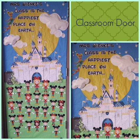 Disney classroom door... Disneyland Castle Disney Inspired Classroom Doors, Magic Kingdom Themed Classroom, Disney Castle Bulletin Board, Disney Teacher Door Decorations, Disney Teacher Appreciation Door, Disneyland Classroom, Disney Door Decorations Classroom, Disney Classroom Door, Disney Door Decorations