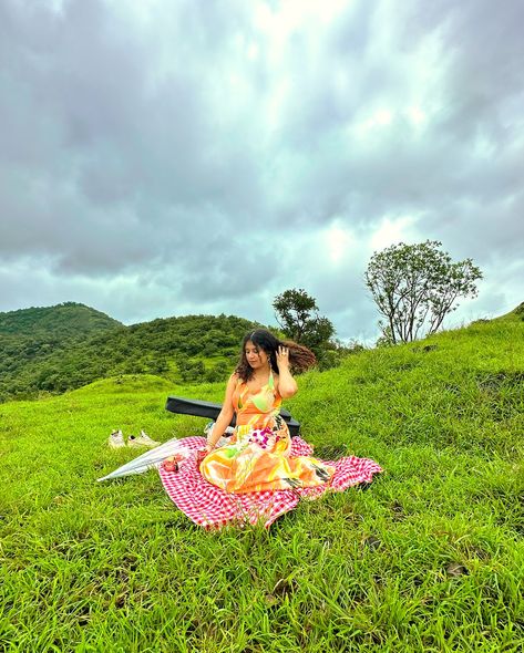 मैं “इश्क” लिखूं, तुझे हो जाये *.🧚🏼‍♀️𓍢ִ໋🌷͙֒🧺.*’✨ dress @studioerst 🍊 #punevalleys #valleygirl #picturesque #summeroutfits #summerootd #monsoonphotography #monsoonseason #punemonsoon #ishqlostandfound #curlyhair #curlyhairedgoals [ picnic date , halter neck dress , curly hair , outfit ideas , date ideas , Pune creators , ootd , outfit goals , ootd for summer , monsoon season , monsoon picnic ] Himachal Pradesh Dress, Solan Himachal Pradesh, Ponmudi Hill Station, Dalai Hills Mussoorie, Arunachal Pradesh Travel Brochure, Ootd Summer, Picnic Date, Valley Girls, Halterneck Dress