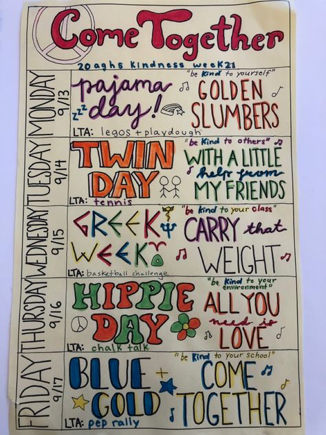 School Event Poster, Pep Rally Themes, Spirit Weeks, Spirit Week Themes, Rally Ideas, School Spirit Posters, Pep Club, Rally Idea, Leadership Classes