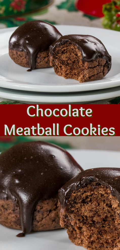 If you grew up in an Italian household or had friends who did, then you're probably familiar with "meatball cookies." For those of you who aren't, a meatball cookie is just an Italian cookie that's shaped like a meatball. Our Chocolate Meatball Cookies are a great addition to any holiday cookie platter and can spark up some fun conversation! Italian Chocolate Meatball Cookies, Chocolate Ball Cookies, Italian Meatball Cookies Recipe, Italian Chocolate Balls, Meatball Cookies Italian, Chocolate Italian Cookies, Chocolate Meatball Cookies, Italian Meatball Cookies, Italian Chocolate Cookies