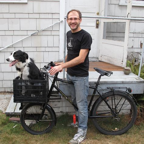 Finn & Andrew on the CycleTruck, via Flickr. Cycling With Dog, Bike Riding With Friends, Dog Bike Seat, Riding With Friends, Bike Rides With Friends, Dog Bike Carrier, Dog Bike Basket, Indoor Bike Rack, Mountain Biking Quotes