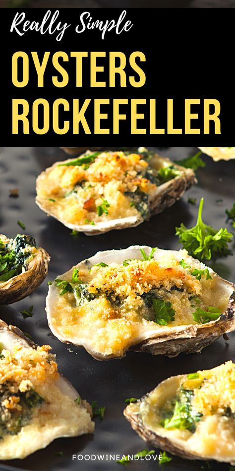 YUM YUM! Popular recipe idea for Oysters Rockefeller. Perfect homemade diy homemade recipe idea for appetizers, meal, love, Valentines day, birthdays, dates, parties, gatherings, holidays, or any time! Mediterranean Seafood, Seafood Medley, Aphrodisiac Foods, Oysters Rockefeller, Oyster Recipes, Love Valentines Day, American Dishes, Homemade Diy, Homemade Recipe