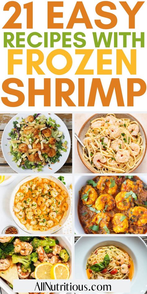 Shrimp For Lunch, Dinner Recipes With Shrimp Easy, Frozen Shrimp Meal Prep, Meal Ideas Shrimp, Easy Meals Shrimp, Shrimp Quick Meals, Easy Dinner Ideas With Shrimp, Easy Dinners With Shrimp, Shrimp Entrees Dinners