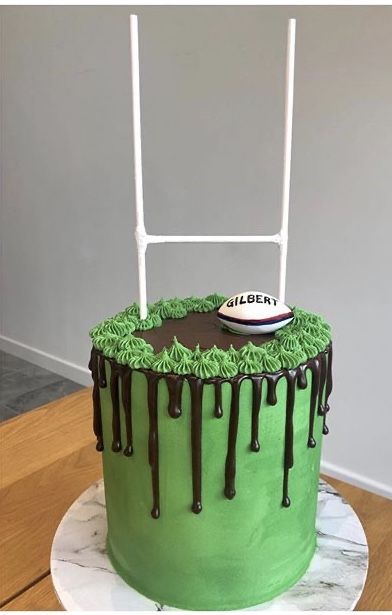 Nrl Themed Birthday Party, Rugby Themed Cakes, Rugby Cakes For Boys, Rugby Cake Ideas, Rugby Birthday Cake, Rugby Cake, Rugby Party, Rugby Birthday, Jake Cake