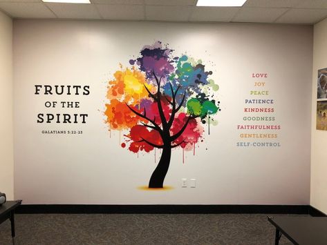 Youth Room Church, Sunday School Room Decor, Sunday School Classroom Decor, Wall Mural Ideas, Childrens Ministry Decor, Church Nursery Decor, Church Wall Decor, Kids Church Rooms, Kids Church Decor