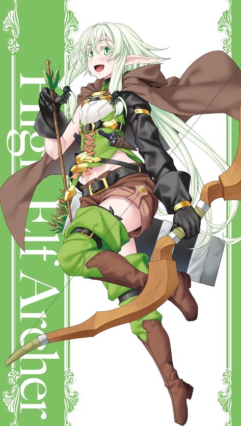 Manga elf High Elf Archer, Elf Archer, Goblin Art, Anime Reference, Goblin Slayer, Anime Elf, Tous Les Anime, High Elf, Fantasy Warrior