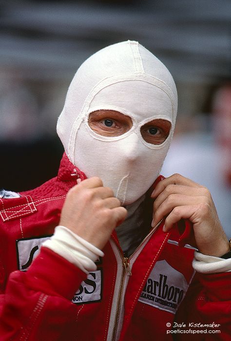 Niki Lauda With Balaclava – Monaco GP 1984 Niki Lauda, Monaco Gp, Gangsta Rap, Sport Automobile, Formula 1 Car, World Champion, Motor Racing, Racing Driver, F1 Drivers