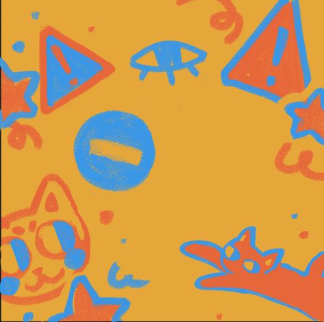 #art #kidcore #background #sketch Eyestrain Color Palette, Kidcore Graphic Design, Kidcore Aesthetic Pfp, Kidcore Widgets, Kidcore Pattern, Kidcore Images, Orange Kidcore, Kidcore Color Palette, Yellow Kidcore