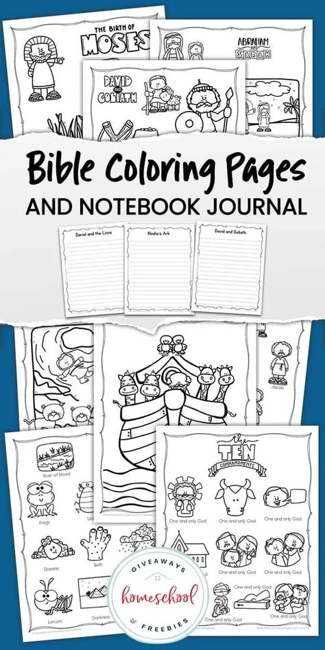 Free Bible Coloring Pages from the Old and New Testaments Coloring Pages For Preschoolers, Free Bible Coloring Pages, Bible Coloring Sheets, Toddler Bible, Bible Crafts Sunday School, Preschool Bible Lessons, Bible Activities For Kids, Preschool Bible, Bible Verse Coloring