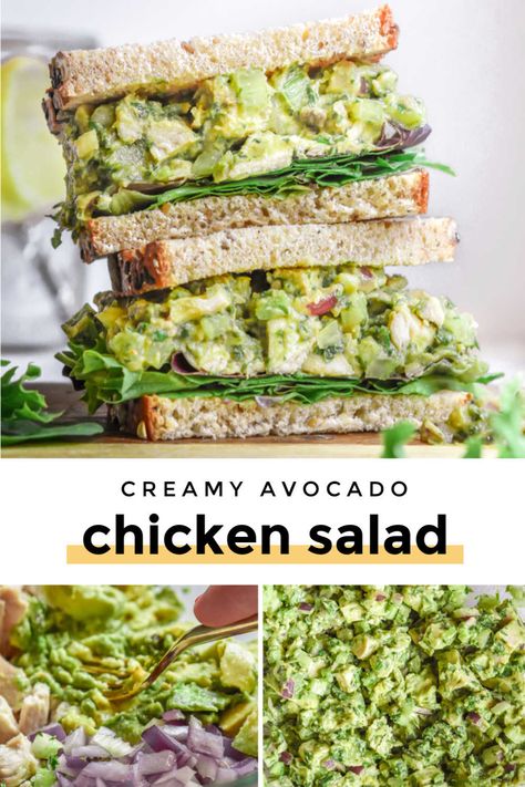 Salad Low Carb, Low Carb Chicken Salad, Avocado Chicken Salad Recipe, Healthy Chicken Salad Recipe, Simple Diet, Chicken Salad Recipe Easy, Easy Chicken Salad, Avocado Chicken, Prep Lunch