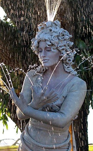 Event idea, a living statue fountain Statue Fountain, Living Statue, Garden Party Theme, Human Body Art, Roman Statue, Event Planning Tips, Fountain Of Youth, Event Entertainment, Artistic Images