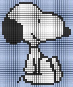 Crochet Grid Patterns Snoopy, Snoopy Crochet Graph, Cinnamoroll Tapestry Crochet, Snoopy Alpha Pattern Crochet, Pixel Crochet Pattern Charts Free, Crochet Alpha Patterns Free, Cottagecore Crochet Tapestry, Alpha Knitting Patterns, Alpha Patterns Crochet 2 Colors