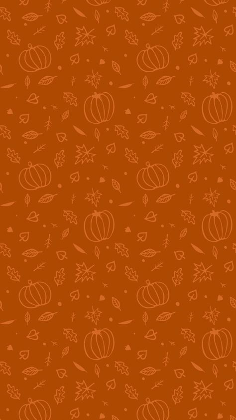 fall pumpkins and leaves pattern Turkey Iphone Wallpaper, Thanksgiving Lockscreen Aesthetic, Yellow Fall Wallpaper, Fall Wallpaper Ipad Backgrounds, Orange Fall Background, Cozy Fall Wallpaper Iphone, Fall Patterns Wallpapers, Cute Orange Background, Autumn Pattern Wallpaper