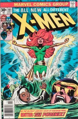 Top 20 Hot Comics #17: Uncanny X-Men #101, First Appearance of Phoenix. Click for value Phoenix Marvel, Marvel Comics Covers, Bloc Party, Univers Marvel, Classic Comic Books, Frank Miller, Jim Lee, Dark Phoenix, Old Comics