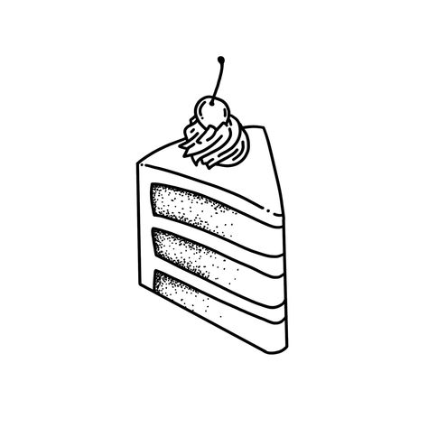 Cake tattoo design Piece Of Cake Tattoo, Slice Of Cake Tattoo, Vintage Cake Tattoo, Birthday Cake Tattoo, Cheesecake Tattoo, Food Tattoo Ideas, Baking Tattoo, Baker Tattoo, Cake Tattoo