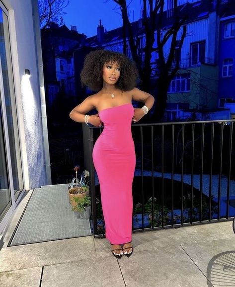 Outfit Ideas Summer Black Women, Outfit Ideas Summer Black, Modest Baddie, Summer Black Women, Baddie Dresses, Pink Dress Outfits, Black Women Dress, Outfit Ideas Summer, 2nd Option