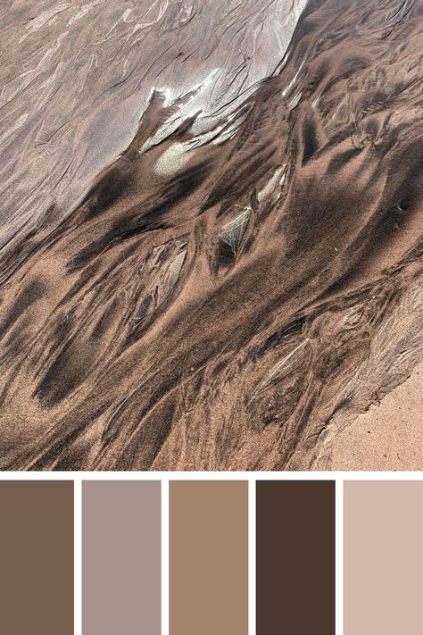 This palette displays a mesmerizing pattern of sand, with warm, earthy tones swirling together. This color palette is ideal for creating a grounding and natural aesthetic in mobile/web UI and branding. Uni Moodboard, Earthy Tones Aesthetic, Masculine Colors, Color Scheme Generator, Colour Shade Card, Earth Colour Palette, Tone Color Palette, Earth Tone Color Palette, Color Generator