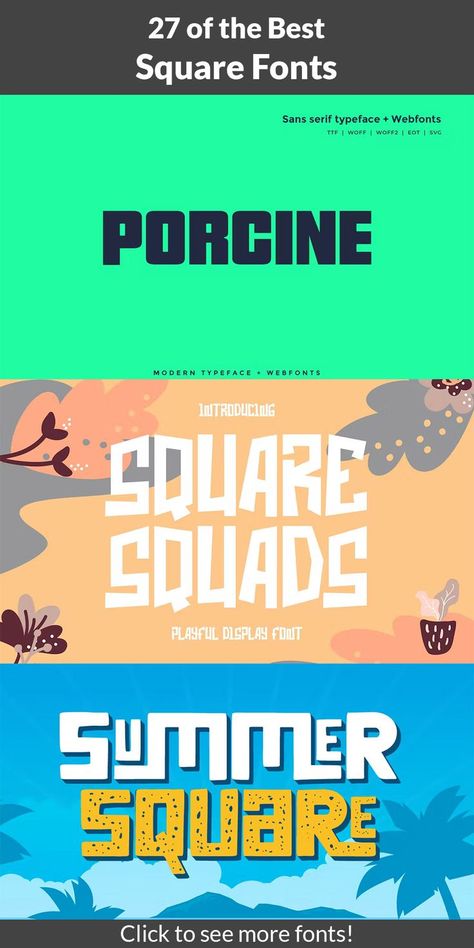 Square Typography, Square Font, Modern Typeface, Create Text, Sans Serif Typeface, Typography Fonts, Font Styles, Design Help, Web Font