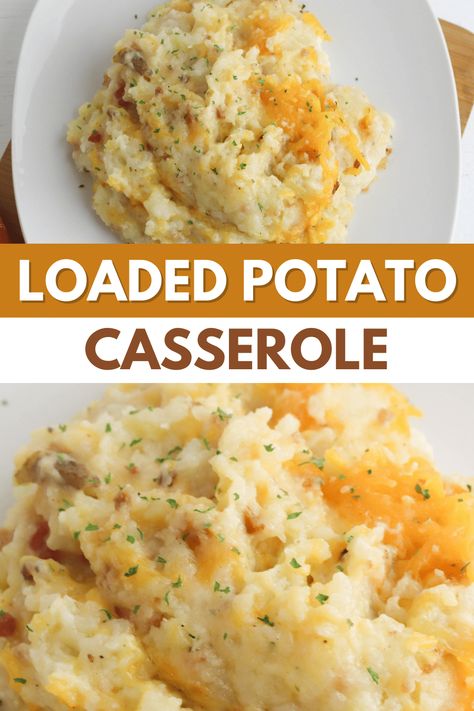 Experience the ultimate potato perfection with Twice Baked Loaded Potato Casserole - a side dish that’s twice the satisfaction! #loadedpotatocasserole #bakedpotatocasserole #casserole #bakedpotatoes #mashedpotatoes Loaded Potato Casserole, Homemade Meatballs Easy, Twice Baked Potato Casserole, Italian Beef Stew, Vegan Bacon Bits, Twice Baked Potato, Cheesy Potato Casserole, Twice Baked Potatoes Casserole, Baked Potato Casserole