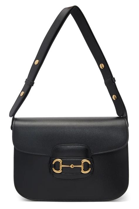 Discover great products at the best prices at Dealmoon. Black 'Gucci 1955' Horsebit Bag. Fancy Purses, Bags 2022, Dream Bag, Gucci Outfits, Buy Gucci, Iconic Bags, Cute Purses, Gucci Black, Black Bag