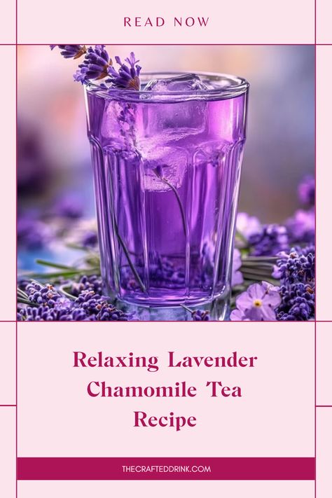 Discover the calming Lavender Chamomile Tea recipe for a perfect evening routine. This soothing herbal tea uses the gentle properties of lavender and chamomile for relaxation after a long day. Lavender Chamomile Tea, Lavender Tea Party, Chamomile Tea Recipe, Herbal Tea Recipes, Tea Board, Calming Tea, Lavender And Chamomile, Lavender Benefits, Herbal Teas Recipes