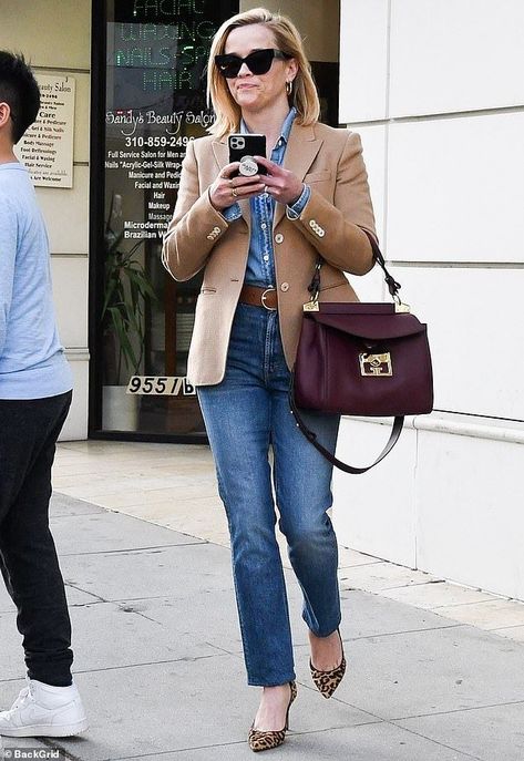 71a58e8cb75904f24cde464161c3e766desc41296766ri Khaki Blazer Outfit, Camel Blazer Outfit, Reese Witherspoon Style, Womens Business Attire, Interview Outfits Women, Khaki Blazer, Reese Witherspoon, Blazer Outfits, Work Outfits Women