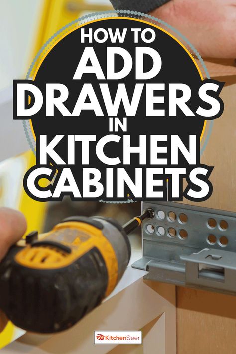 Adding Drawers To Existing Cabinets, No Drawers In Kitchen, Convert Kitchen Cabinets To Drawers, No Cabinets In Kitchen, Drawers In Kitchen, Kitchen Pull Out Drawers, Replacing Kitchen Cabinets, Kitchen Cabinets Drawing, How To Make Kitchen Cabinets