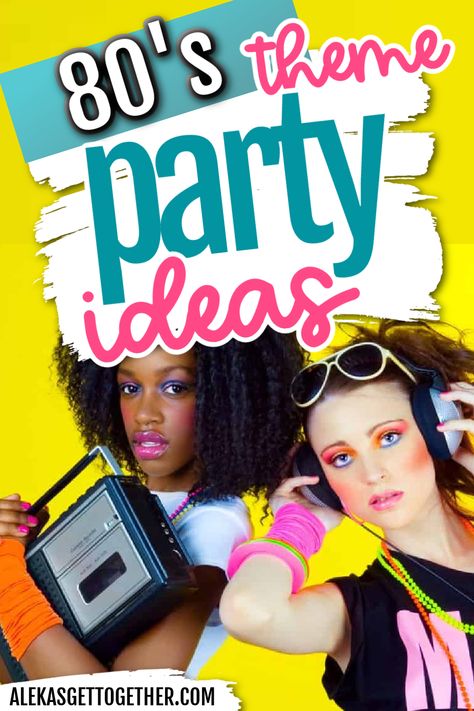 The 1980's were a colorful, energetic decade that left an indelible mark on popular culture. So if you're planning to throw an 80's theme party, you've come to the right spot! I have gathered below some tips and ideas on how to throw the best most hip 1980's party at home that will transport your guests back in time! 80s Theme Party Activities, 80s Theme Party Snacks, 80s Party Decorations Diy, 80 Theme Party Ideas Decoration, 80 Party Ideas 80s Theme, 80s Party Decorations For Adults, 1980s Themed Party, Diy 80s Party Decorations, Back To The 80s Party