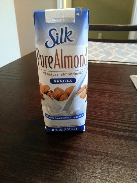 Vanilla Almond milk. Good but for silk I prefer the plain almond milk. Vanilla Almond Milk, Basic Recipes, Almond Milk, Drink Bottles, Vitamins, Almond, Vanilla, Milk, Drinks